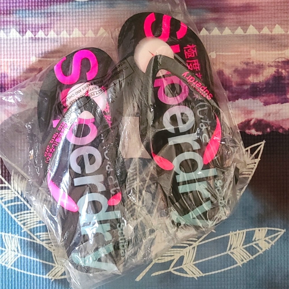 NEW Superdry Scuba Flip Flops 8-8.5